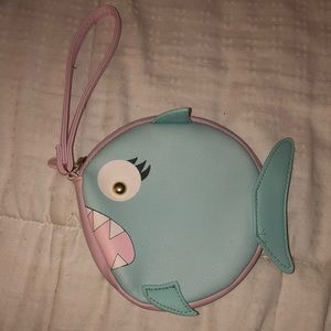 Betsy Johnson shark wristlet
